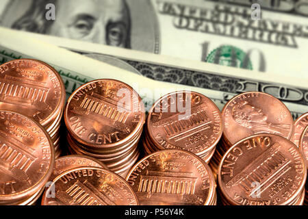 Konzeptioneller Hintergrund Bild von Geld Stockfoto