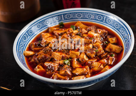 Sichuan Mapo Tofu, chinesisches Essen Stockfoto