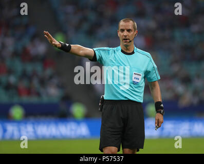 Sochi, Russland. 19 Juni, 2017. Fussball: Confederations Cup, Vorstufen, Gruppe B, 2. Spieltag, Australien Deutschland vs. Markieren Geiger (USA) Gesten während des Spiels. Credit: Christian Charisius/dpa/Alamy leben Nachrichten Stockfoto