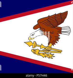 Offizielle nationale Flagge Amerikanisch Samoa Stockfoto