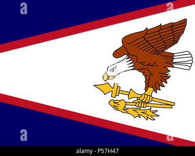 Offizielle nationale Flagge Amerikanisch Samoa Stockfoto
