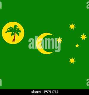 Offizielle Flagge der Cocos Islands Keeling Islands Stockfoto