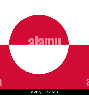 Offizielle nationale Flagge Grönlands Stockfoto