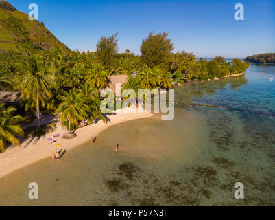 Les Tipaniers Hotel, Tiahura, Moorea, Französisch Polynesien, South Pacific Stockfoto