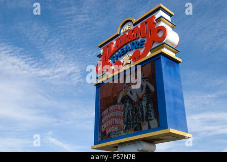 Alabama Theater Schild am Barefoot Landing North Myrtle Beach SC USA Stockfoto