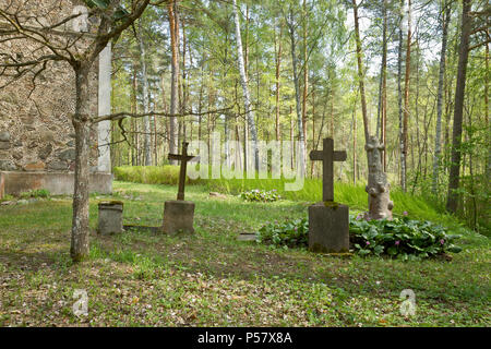 Alten Friedhof in Lettland Stockfoto