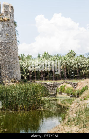 Historische Mamure Schloss in Anamur, Mersin, Türkei Stockfoto