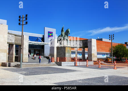 Tres Cruces Bus Terminal in Montevideo, Uruguay. Montevideo ist die Hauptstadt und größte Stadt von Uruguay. Stockfoto