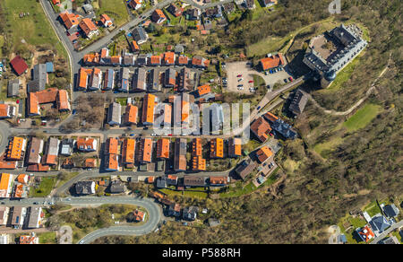 Alte Wachstum mit Schloss Friedrichstein in Bad Wildungen in Hessen. Bad Wildungen, Spas und Staatsbad in Waldeck-Frankenberg, Nordhessen, Germ Stockfoto