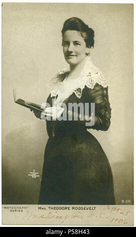 Edith Roosevelt, Ehefrau von US-Präsident Theodore Roosevelt, Porträt, 1906 Stockfoto