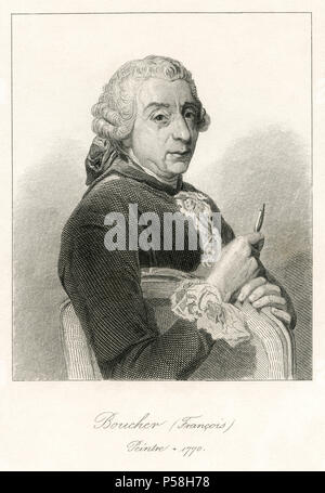 Francois Boucher (1703-1770), französischer Maler und Kupferstecher, Gravieren, 1770 Stockfoto