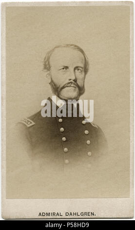 John A. Dahlgren (1809-70), United States Navy Offizier, der seinen Dienst der Ordnance Department und hat große Fortschritte in der schießwesen, Porträt, 1860 gegründet. Stockfoto