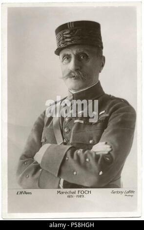 Marschall Ferdinand Foch (1851-1929), französischer General und dem Ersten Weltkrieg Held, Porträt, Jahr 1920 Stockfoto