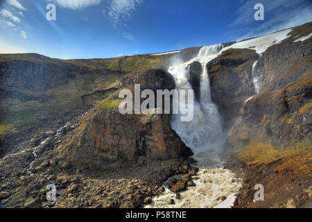Wasserfall in Central Mountain Island Stockfoto