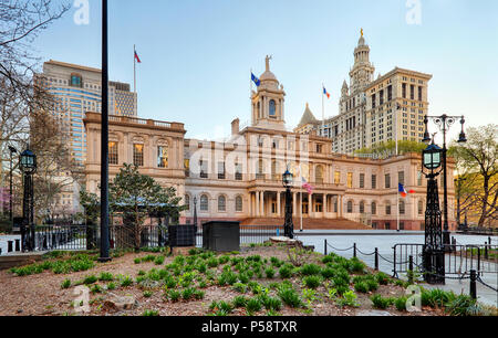 Das alte New York City Hall Stockfoto