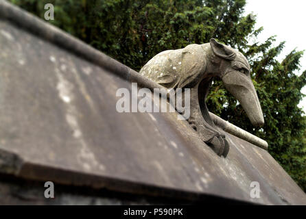 Ameisenbär, das Tier an der Wand, das Schloss von Cardiff, Wales Stockfoto