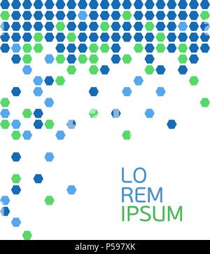 Zusammenfassung Hintergrund Muster mit farbigen Kreis. Blau und Grün Stock Vektor