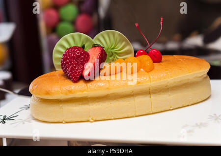 Frische Erdbeer Käsekuchen Stockfoto