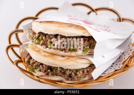 Chinesische hamburger, Shaanxi Merkmal Stockfoto