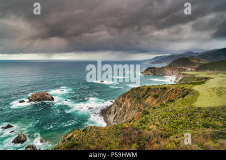 Hurrikan, Big Sur Stockfoto