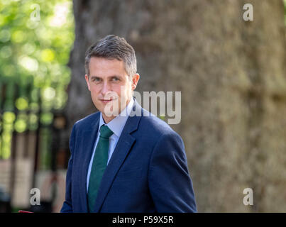 London, 26. Juni 2018, Gavin Williamson, Verteidigungsminister kommt an einer Kabinettssitzung am 10 Downing Street, London Credit Ian Davidson/Alamy leben Nachrichten Stockfoto