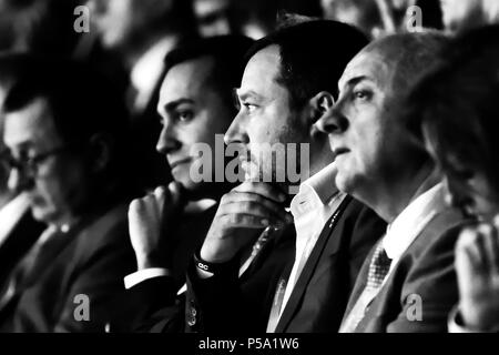 Luigi Di Maio e Matteo Salvini Roma 26/06/2018. Assemblea Annuale di Confartigianato 2018 Rom, 26. Juni 2018. Jahresversammlung der Confartigianato. Foto Samantha Zucchi Insidefoto Stockfoto