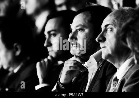 Luigi Di Maio e Matteo Salvini Roma 26/06/2018. Assemblea Annuale di Confartigianato 2018 Rom, 26. Juni 2018. Jahresversammlung der Confartigianato. Foto Samantha Zucchi Insidefoto Stockfoto