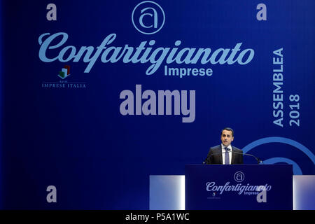 Luigi Di Maio Roma 26/06/2018. Assemblea Annuale di Confartigianato 2018 Rom, 26. Juni 2018. Jahresversammlung der Confartigianato. Foto Samantha Zucchi Insidefoto Stockfoto