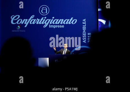 Luigi Di Maio Roma 26/06/2018. Assemblea Annuale di Confartigianato 2018 Rom, 26. Juni 2018. Jahresversammlung der Confartigianato. Foto Samantha Zucchi Insidefoto Stockfoto