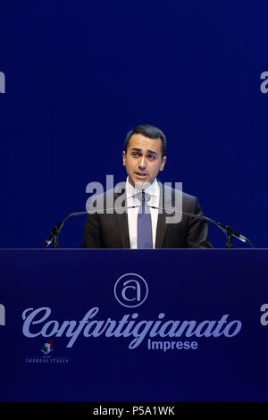 Luigi Di Maio Roma 26/06/2018. Assemblea Annuale di Confartigianato 2018 Rom, 26. Juni 2018. Jahresversammlung der Confartigianato. Foto Samantha Zucchi Insidefoto Stockfoto