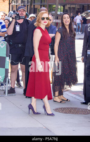 New York, USA. 26 Jun, 2018. Jessica Chastain gesichtet am Bau reihe am 26. Juni 2018. Quelle: Jeremy Burke/Alamy leben Nachrichten Stockfoto