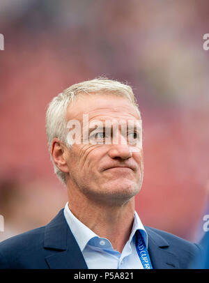 Moskau, Russland. 26 Juni, 2018. Trainer Didier Deschamps (Frankreich) GES/fussball/Wm 2018 Russland: Dänemark - 26.06.2018 GES/fussball/fussball/WM 2018 Russland: Dänemark vs Frankreich, Moskau, 26. Juni 2018 | Verwendung der weltweiten Kredit: dpa/Alamy leben Nachrichten Stockfoto