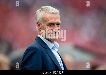 Moskau, Russland. 26 Juni, 2018. Trainer Didier Deschamps (Frankreich) GES/fussball/Wm 2018 Russland: Dänemark - 26.06.2018 GES/fussball/fussball/WM 2018 Russland: Dänemark vs Frankreich, Moskau, 26. Juni 2018 | Verwendung der weltweiten Kredit: dpa/Alamy leben Nachrichten Stockfoto