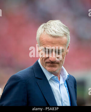 Moskau, Russland. 26 Juni, 2018. Trainer Didier Deschamps (Frankreich) GES/fussball/Wm 2018 Russland: Dänemark - 26.06.2018 GES/fussball/fussball/WM 2018 Russland: Dänemark vs Frankreich, Moskau, 26. Juni 2018 | Verwendung der weltweiten Kredit: dpa/Alamy leben Nachrichten Stockfoto