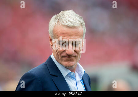 Moskau, Russland. 26 Juni, 2018. Trainer Didier Deschamps (Frankreich) GES/fussball/Wm 2018 Russland: Dänemark - 26.06.2018 GES/fussball/fussball/WM 2018 Russland: Dänemark vs Frankreich, Moskau, 26. Juni 2018 | Verwendung der weltweiten Kredit: dpa/Alamy leben Nachrichten Stockfoto