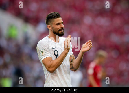 Moskau, Russland. 26 Juni, 2018. Olivier Giroud (Frankreich) GES/fussball/Wm 2018 Russland: Dänemark - Frankreich, 26.06.2018 GES/fussball/fussball/WM 2018 Russland: Dänemark vs Frankreich, Moskau, 26. Juni 2018 | Verwendung der weltweiten Kredit: dpa/Alamy leben Nachrichten Stockfoto