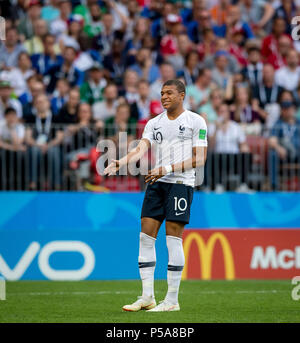 Moskau, Russland. 26 Juni, 2018. Kylian Mbappe (Frankreich) GES/fussball/Wm 2018 Russland: Dänemark - Frankreich, 26.06.2018 GES/fussball/fussball/WM 2018 Russland: Dänemark vs Frankreich, Moskau, 26. Juni 2018 | Verwendung der weltweiten Kredit: dpa/Alamy leben Nachrichten Stockfoto