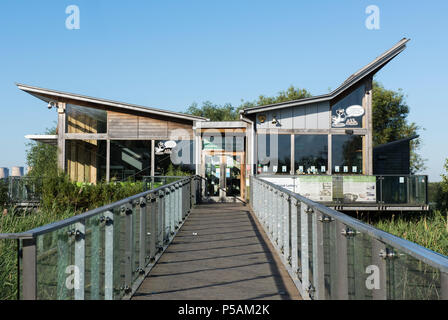 Besucher Center am Naturschutzgebiet Attenborough, Nottinghamshire England Großbritannien Stockfoto