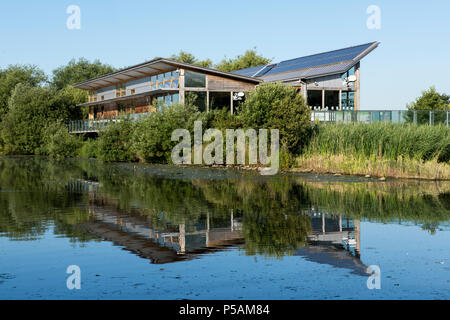 Besucher Center am Naturschutzgebiet Attenborough, Nottinghamshire England Großbritannien Stockfoto