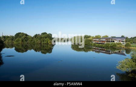 Besucher Center am Naturschutzgebiet Attenborough, Nottinghamshire England Großbritannien Stockfoto