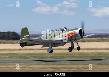 Nanchang CJ-6 ein ehemaliger Chinese Air Force single engine Trainer Flugzeuge VH-Cjg. Stockfoto