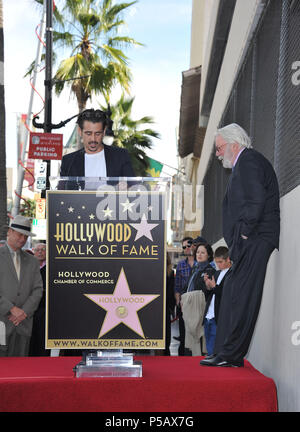 Donald Sutherland Walk of Fame Zeremonie, Colin Farrell am ceremonyDonald Sutherland, Stern, Walk of Fame 10 Veranstaltung in Hollywood Leben - Kalifornien, Red Carpet Event, USA, Filmindustrie, Prominente, Fotografie, Bestof, Kunst, Kultur und Unterhaltung, Topix prominente Mode, Besten, Hollywood Leben, Event in Hollywood Leben - Kalifornien, Film Stars, TV Stars, Musik, Promis, Topix, Bestof, Kunst, Kultur und Unterhaltung, Fotografie, Anfrage tsuni@Gamma-USA.com, Kredit Tsuni/USA, ausgezeichnet mit einem Stern auf dem Hollywood Walk ofFame in Los Angeles, 2011 Stockfoto