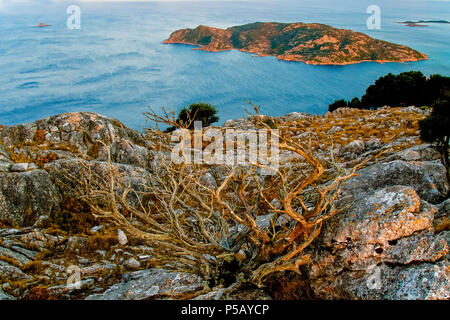 Italien Sardinien MOlara Blick von der Insel Tavolara Stockfoto