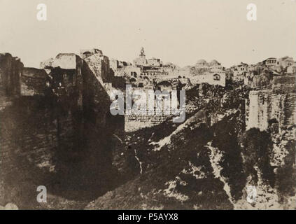 N/A. Français: Enceinte du Temple: piscine probatique - Jerusalem. 1856. Auguste Salzmann; von der ursprünglichen Datei durch Kordas 49A. Salzmann - Enceinte du Temple, piscine probatique - Jerusalem 7/8 Stockfoto