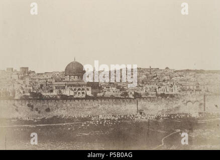 49 A. Salzmann - Enceinte du Temple, Vue générale de la Face est, PL. 2 - Jerusalem Stockfoto