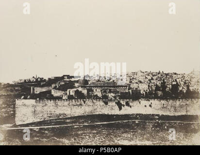 49 A. Salzmann - Enceinte du Temple, Vue générale de la Face est, PL. 1 - Jerusalem Stockfoto