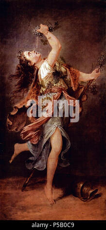 English: Baccantin Français: Une Bacchante 1785. N/A 343 Christian Bernhard Rode003 Stockfoto