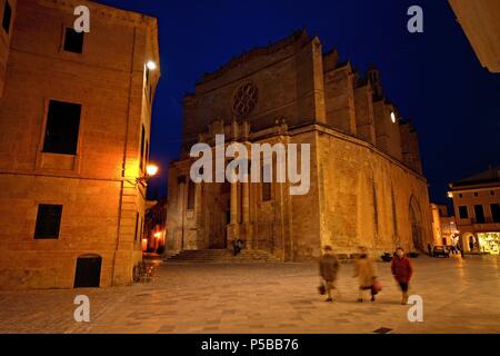 Catedral de Santa Maria (s. XIII). Ciutadella. Menorca Balearen. España. Stockfoto