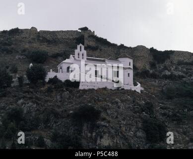 ERMITA DE LA VIRGEN DE LOS REMEDIOS - SIGLO XVII. Lage: Ermita DE LA VIRGEN DE LOS REMEDIOS, CARTAMA, Malaga, Spanien. Stockfoto