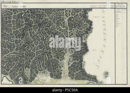 N/A. Englisch: Arad County, 1782-85. Josephinische Landesaufnahme s. 28-29 Român: Harta Iosefin eine Comitatului Arad, 1782-85. Josephinische Landesaufnahme s. 28-29. zwischen 1782 und 1785. Historische Militärkarte der österreichisch-ungarischen Monarchie 117 Arad Josephinische Landesaufnahme pg 28./29. Stockfoto